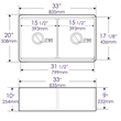 Pemberly Row Double Bowl Fireclay Farmhouse Sink with Black Matte Finish
