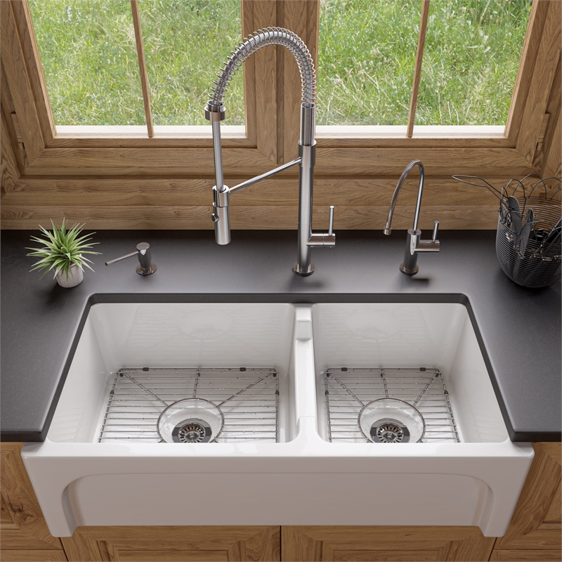 Pemberly Row Stainless Steel Sink Grid with Plastic Feet