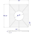 Pemberly Row Stainless Steel Sink Grid with Plastic Feet