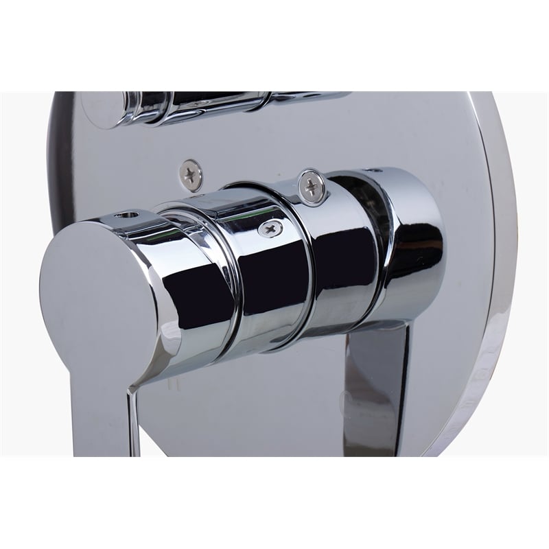 Pemberly Row Brass Shower Valve Mixer with Diverter in Polished Chrome