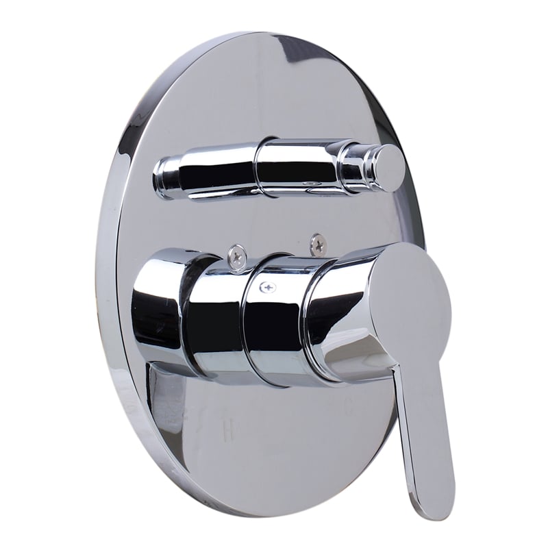 Pemberly Row Brass Shower Valve Mixer with Diverter in Polished Chrome
