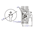 Pemberly Row Brass Shower Valve Mixer with Diverter in Polished Chrome
