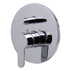 Pemberly Row Brass Shower Valve Mixer with Diverter in Polished Chrome