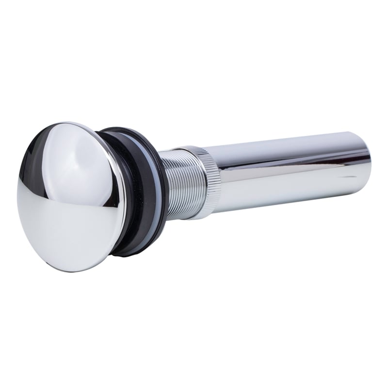 Pemberly Row Mushroom Pop-Up Brass Drain in Polished Chrome for Sinks
