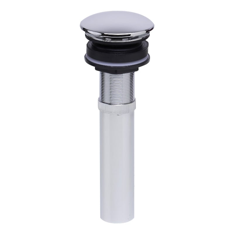 Pemberly Row Mushroom Pop-Up Brass Drain in Polished Chrome for Sinks