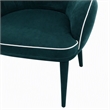 Pemberly Row Modern Wingback Green Dining Chair with Fabric Upholstery