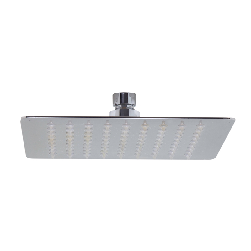 Pemberly Row 8 in Square Ultra-Thin Rain Shower Head in Stainless Steel