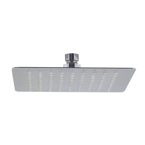 Pemberly Row 8 in Square Ultra-Thin Rain Shower Head in Stainless Steel