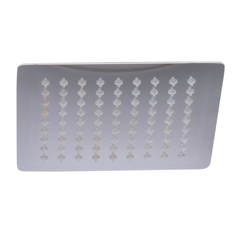 Pemberly Row 8 in Square Ultra-Thin Rain Shower Head in Stainless Steel