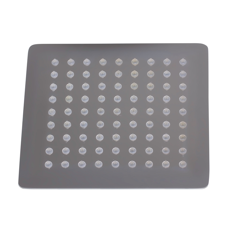 Pemberly Row 8 in Square Ultra-Thin Rain Shower Head in Stainless Steel