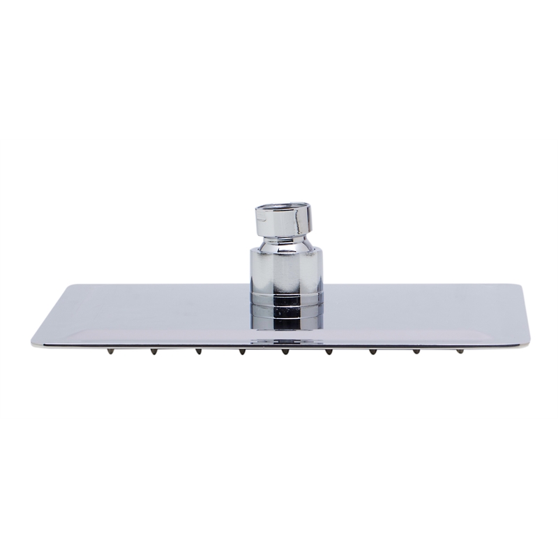 Pemberly Row 8 in Square Ultra-Thin Rain Shower Head in Stainless Steel