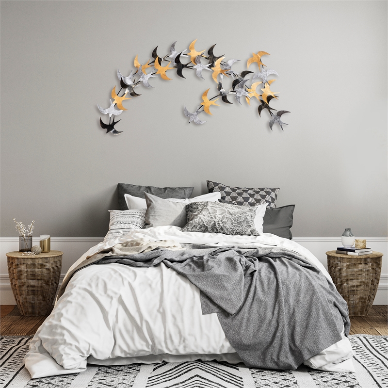 Pemberly Row Kirlangic Decorative Metal Wall Accessory in Multi-Color