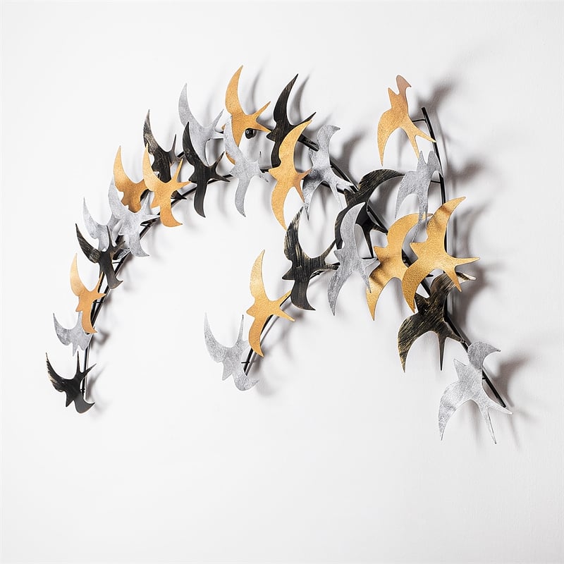Pemberly Row Kirlangic Decorative Metal Wall Accessory in Multi-Color