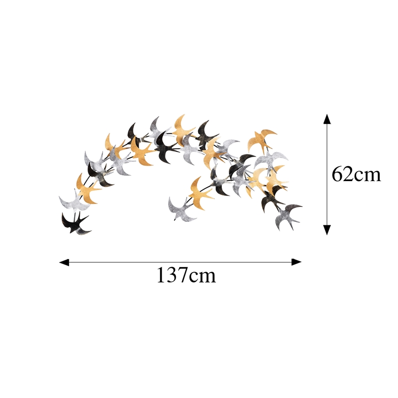 Pemberly Row Kirlangic Decorative Metal Wall Accessory in Multi-Color