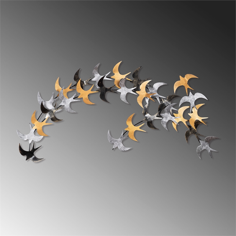 Pemberly Row Kirlangic Decorative Metal Wall Accessory in Multi-Color