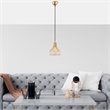 Pemberly Row Gold Metal Chandelier with Adjustable Height