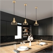 Pemberly Row Gold Metal Chandelier with Adjustable Height