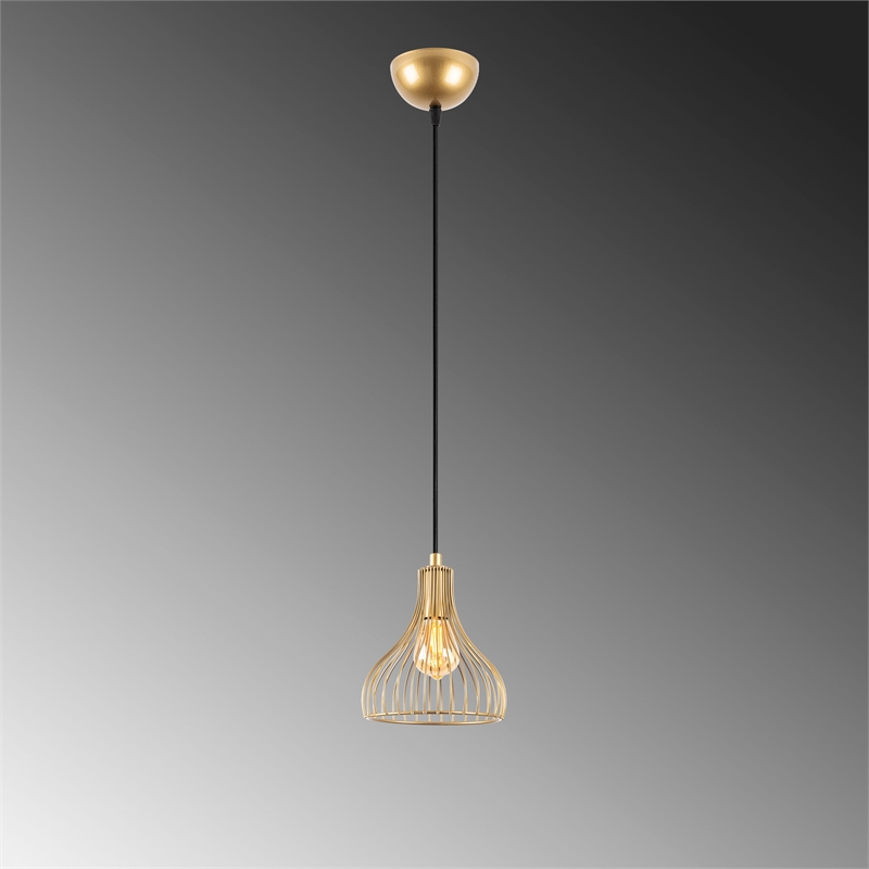 Pemberly Row Gold Metal Chandelier with Adjustable Height