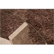 Pemberly Row Clara Coffee Table with Glass Top in Travertine Melamine