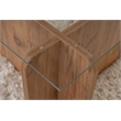 Pemberly Row Flavio Coffee Table with Tempered Glass Top in Atlantic Pine