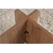 Pemberly Row Flavio Coffee Table with Tempered Glass Top in Atlantic Pine