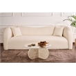 Pemberly Row Aeris Coffee Table with Transparent Glass Top and Travertine Base