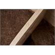 Pemberly Row Aeris Coffee Table with Transparent Glass Top and Travertine Base