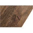 Pemberly Row Oak Wood Coffee Table with Concrete Base in Walnut Finish