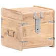 Pemberly Row Solid Acacia Wood Storage Chest in White