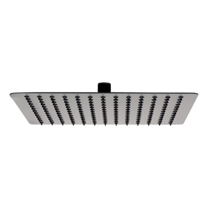 Pemberly Row 12&quot Square Ultra-Thin Matte Black Rain Shower Head