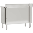 Pemberly Row Stainless Steel Kitchen Work Table with Sliding Doors
