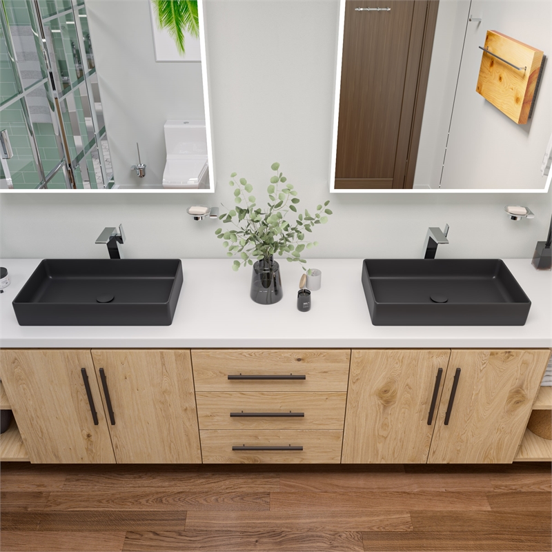 Pemberly Row Black Matte Brass Pop Up Drain without Overflow