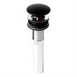 Pemberly Row Black Matte Brass Pop Up Drain without Overflow