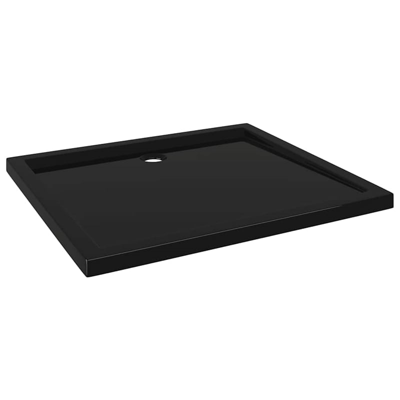 Pemberly Row Rectangular ABS Shower Base Tray in Black