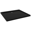 Pemberly Row Rectangular ABS Shower Base Tray in Black