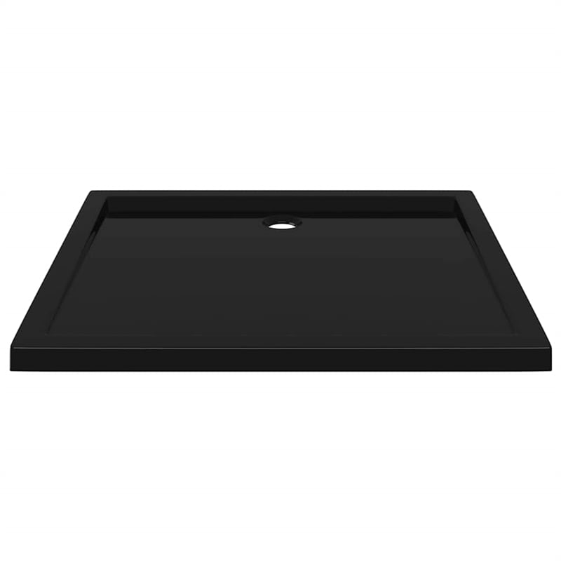 Pemberly Row Rectangular ABS Shower Base Tray in Black