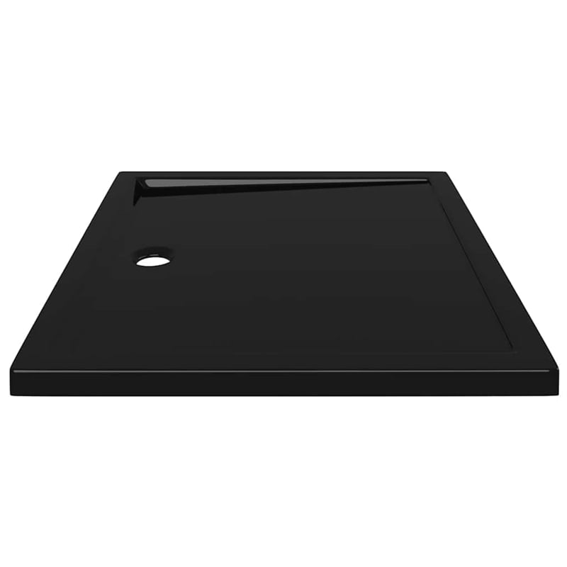 Pemberly Row Rectangular ABS Shower Base Tray in Black