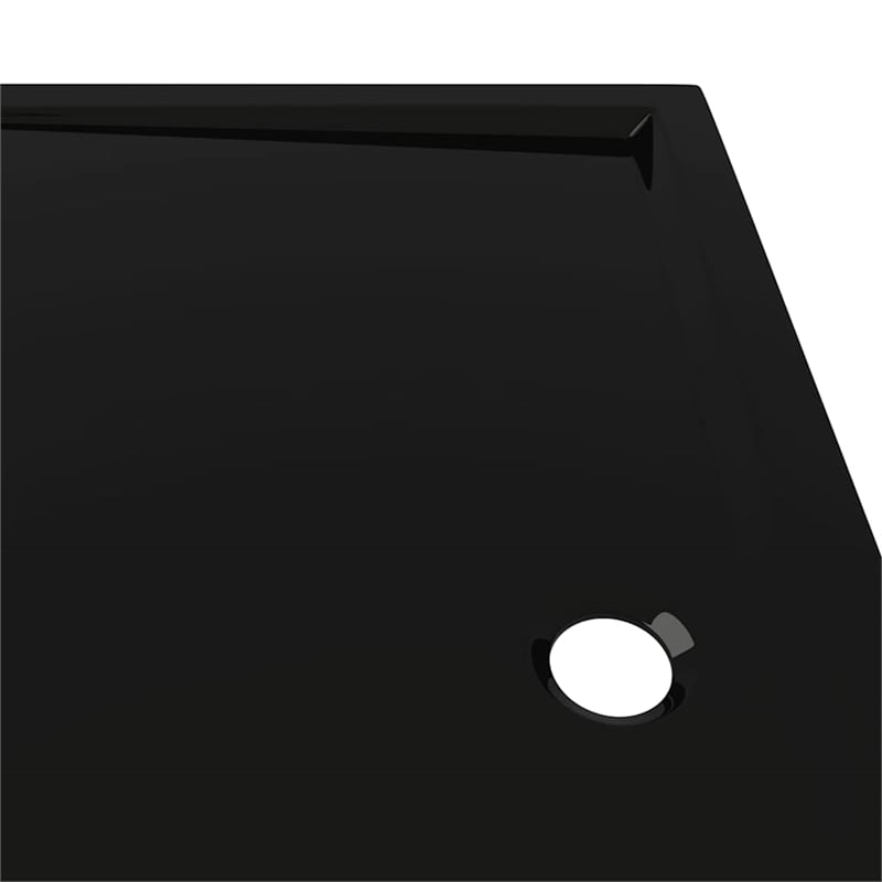 Pemberly Row Rectangular ABS Shower Base Tray in Black