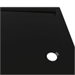 Pemberly Row Rectangular ABS Shower Base Tray in Black