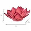 Pemberly Row Handmade Capiz Shell Lotus Tea Light Holder in Pink Finish