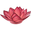 Pemberly Row Handmade Capiz Shell Lotus Tea Light Holder in Pink Finish