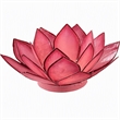 Pemberly Row Handmade Capiz Shell Lotus Tea Light Holder in Pink Finish