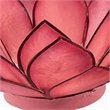 Pemberly Row Handmade Capiz Shell Lotus Tea Light Holder in Pink Finish