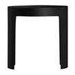 Pemberly Row Matte Black Resin Bathroom Stool for Shower or Bench Use