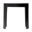 Pemberly Row Matte Black Resin Bathroom Stool for Shower or Bench Use