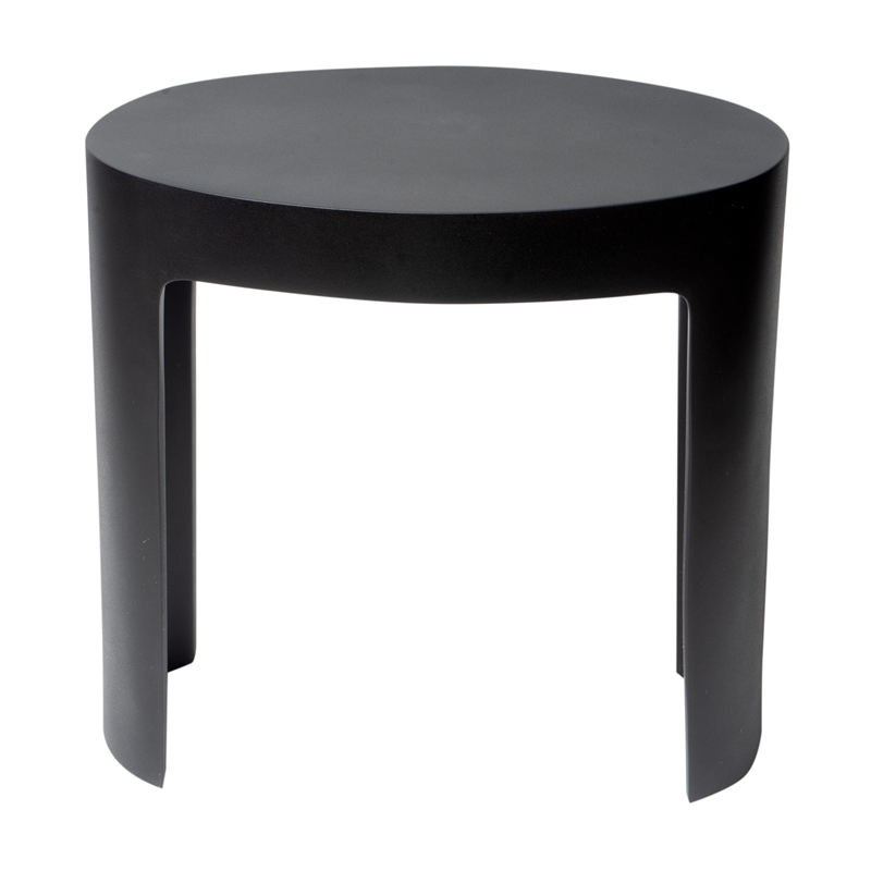 Pemberly Row Matte Black Resin Bathroom Stool for Shower or Bench Use