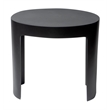 Pemberly Row Matte Black Resin Bathroom Stool for Shower or Bench Use
