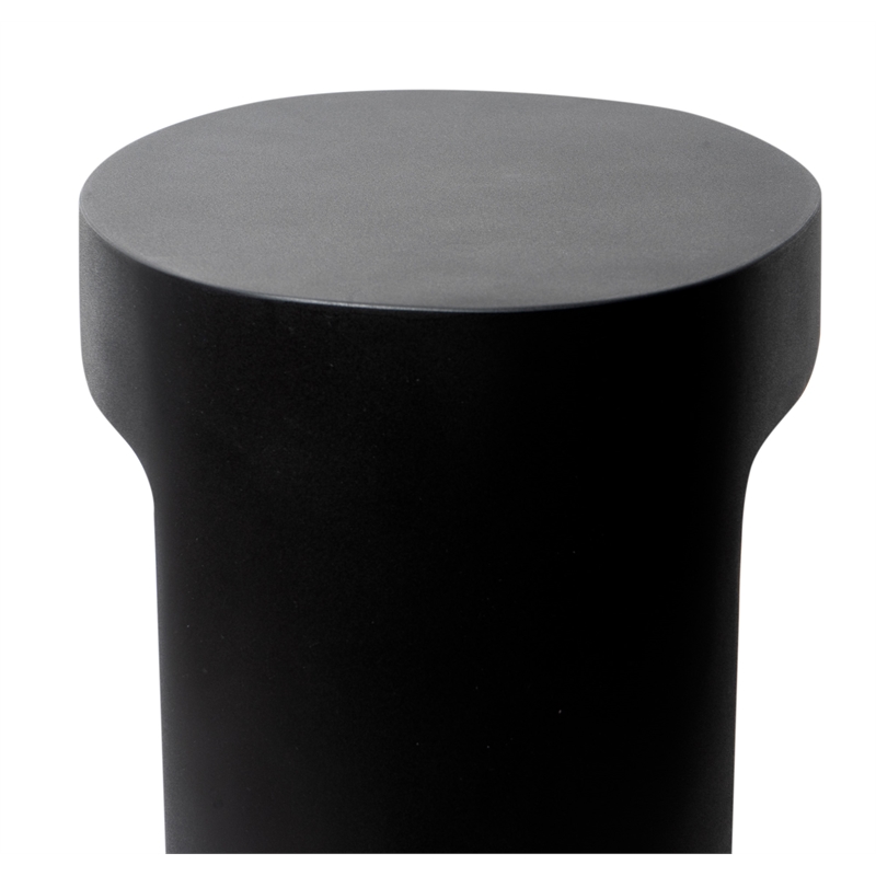 Pemberly Row Matte Black Resin Bathroom Stool for Shower or Bench Use