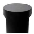 Pemberly Row Matte Black Resin Bathroom Stool for Shower or Bench Use