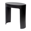 Pemberly Row Matte Black Resin Bathroom Stool for Shower or Bench Use